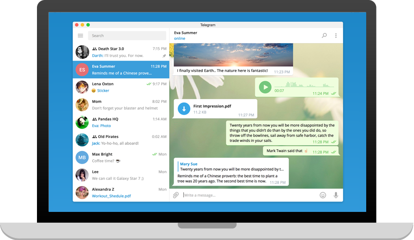 Captura de Telegram en Escritorio (Windows)